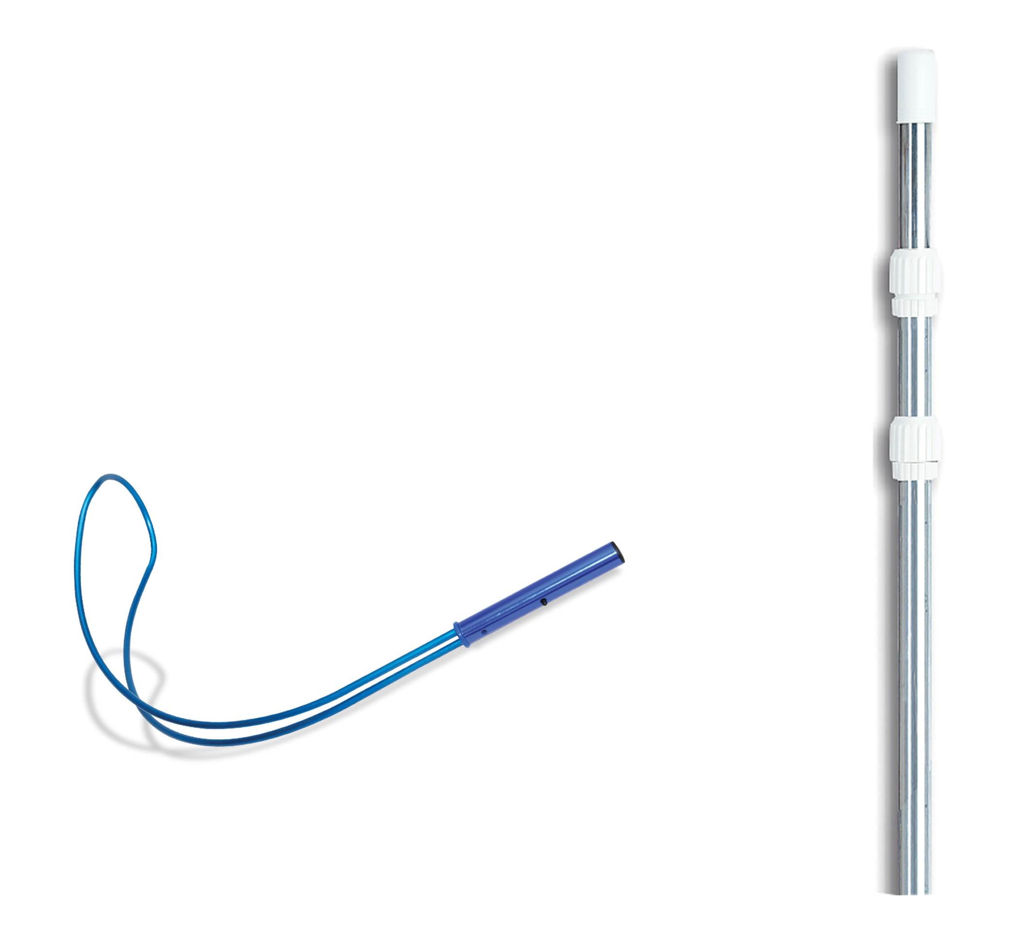 Swimline Hydrotools 89900 Pool Emergency Safety Hook w/ 4'-12' Telescopic Pole
