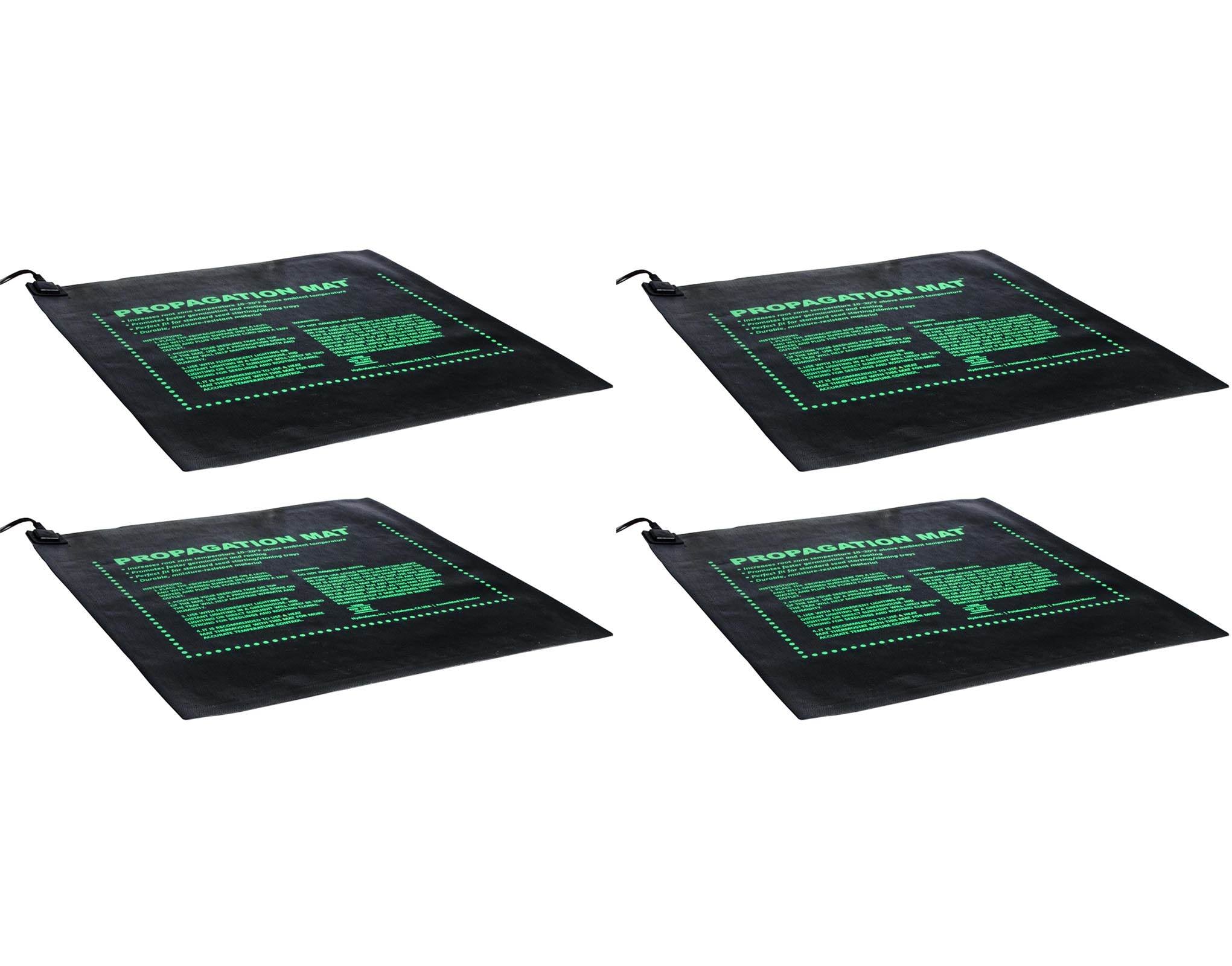 (4) Hydroponic 19008 45W Seed Start Seedling Propagation Heat Mats | 20 x 20.75"