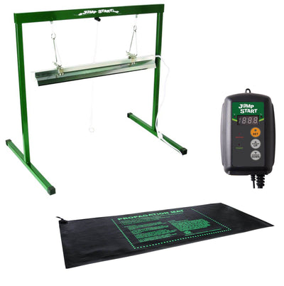 107W Seedling Heat Mat + Hydrofarm MTPRTC Temp Controller & JSV4 Lighting System
