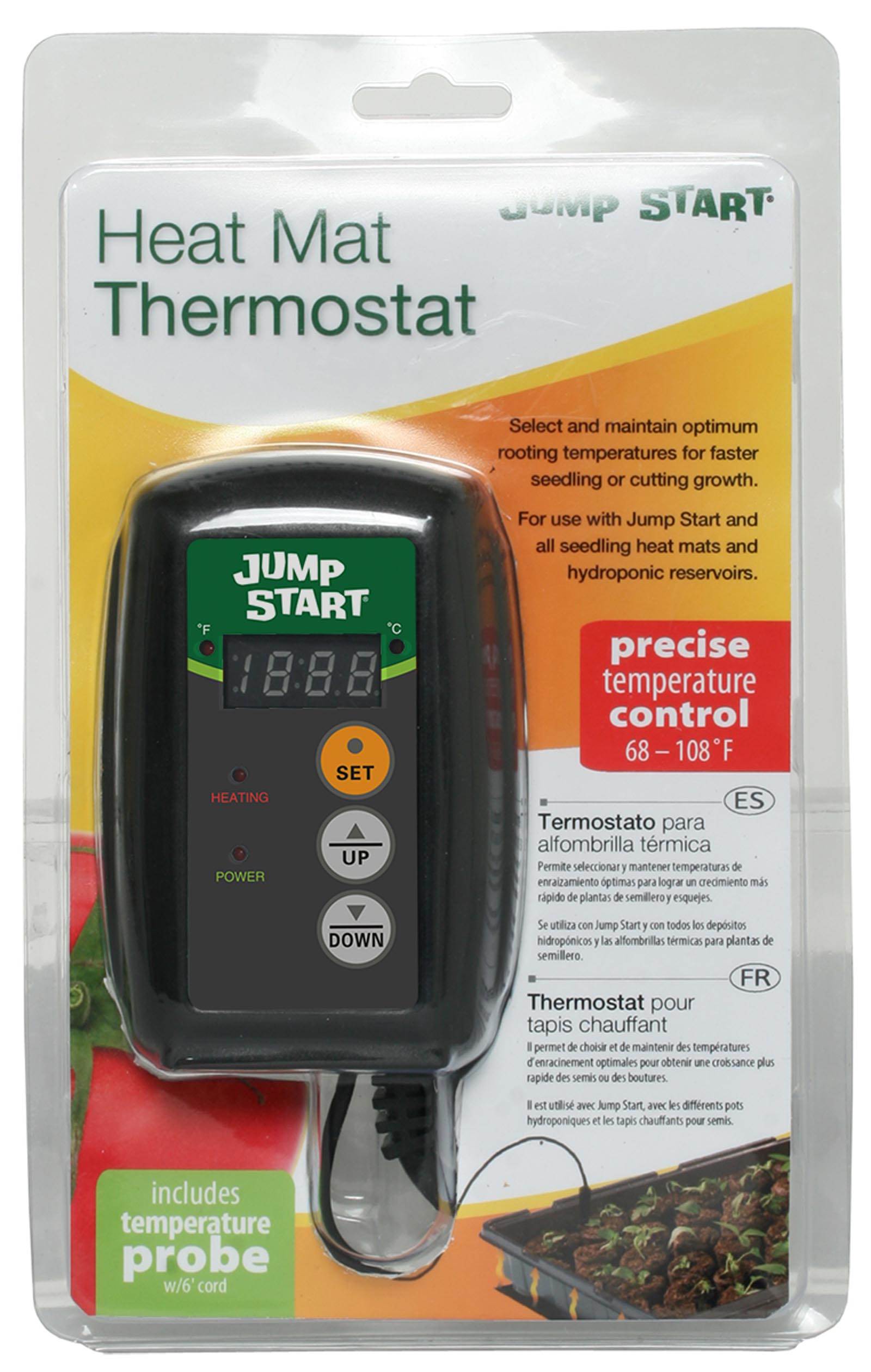 107W Seedling Heat Mat + Hydrofarm MTPRTC Temp Controller & JSV4 Lighting System
