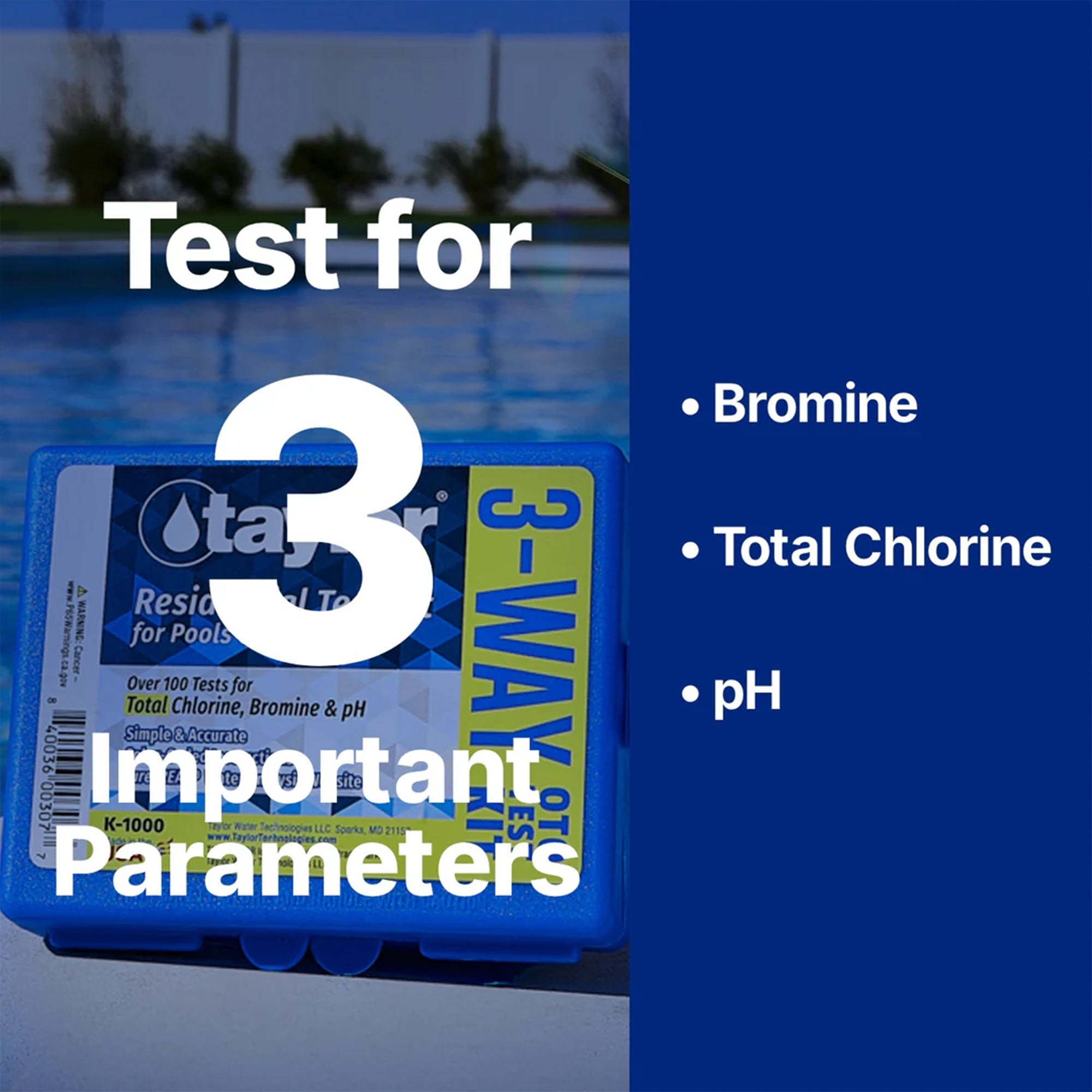 Taylor K-1000 Basic Residential OT DPD Swimming Pool & Spa Test Kit 3-Way K1000 - VMInnovations