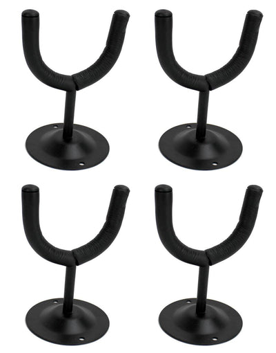 4) New Pyle PGS313 6" Guitar Wall Hanger Stand Regular-Sized Necked Instruments