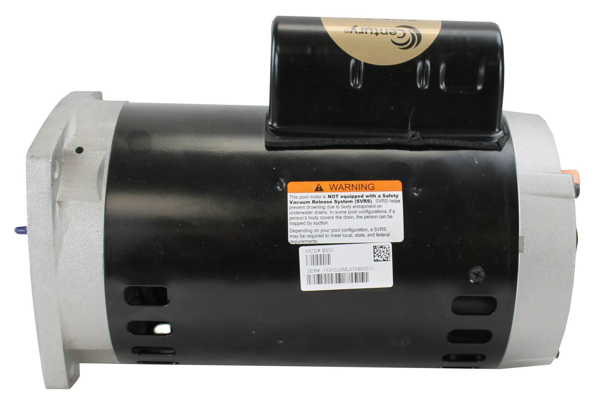 A.O. Smith Century B855 Square Fl2HP 230V 3450RPM Frame Pool Motor (Open Box)