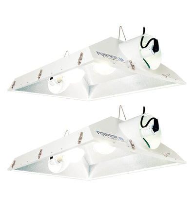(2) Hydrofarm Raptor 8" Air Cooled Grow Light Reflectors w/ Dual Lamps | RP8ACD