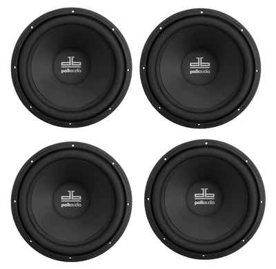 4) NEW POLK AUDIO DB1240 12" 2880W SVC Car Marine 12 Inch Subwoofers Boat Subs - VMInnovations