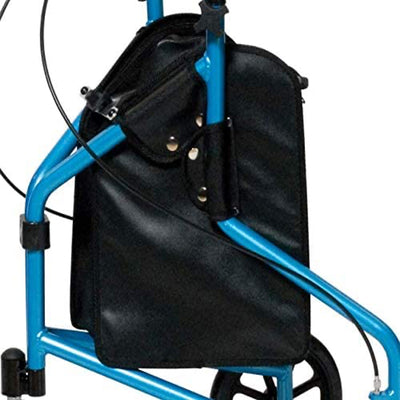 Lumex 609201B 3 Wheel Cruiser Lightweight Height Adjustable Rollator, Bondi Blue - VMInnovations