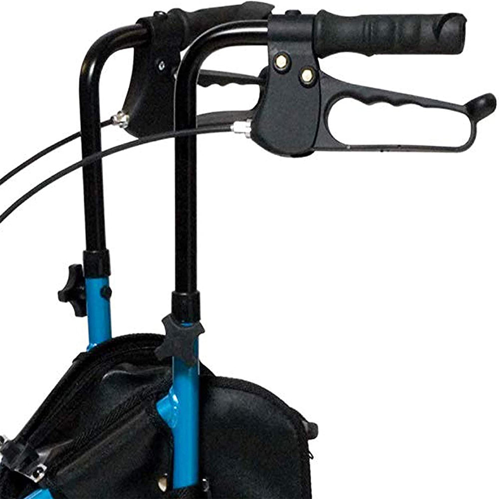 Lumex 609201B 3 Wheel Cruiser Lightweight Height Adjustable Rollator, Bondi Blue - VMInnovations