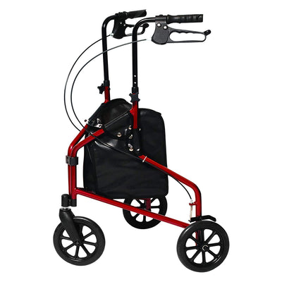 Lumex 609201M 3 Wheel Cruiser Adjustable Rollator, Metallic Burgundy (Open Box) - VMInnovations