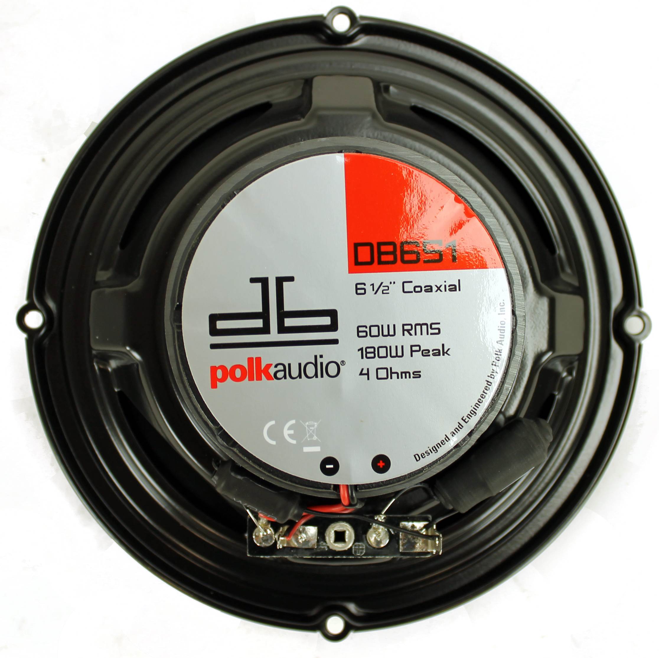 4) NEW Polk Audio DB651 6.5" 180 Watt 2-Way Car Marine Speakers + 4 Channel Amp
