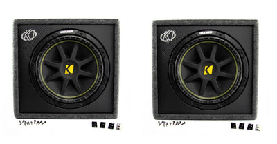2) New KICKER 10VC124 12" 300W Car Audio Subwoofers +Sub Box Enclosures VC124