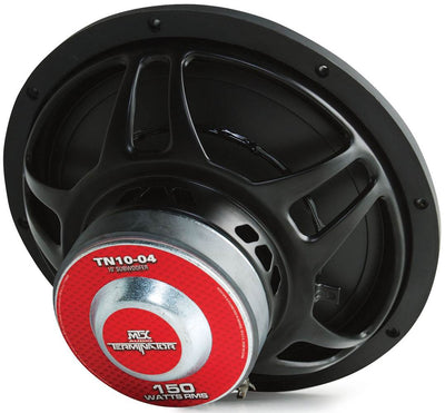 MTX AUDIO TN10-04 10" 300W Car Subwoofers TN1004 + Vented Ported Boxes