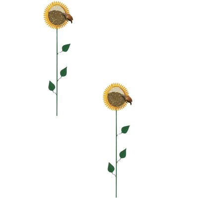 Woodlink 38" Tall Portable Sunflower Stake Bird Feeder with Metal Cage (2 Pack)