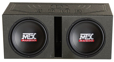2) MTX TN12-02 12" 400 Watt Car Audio Subwoofers + Ported Dual Box Enclosure