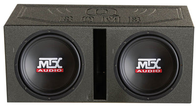 2) MTX TN12-02 12" 400 Watt Car Audio Subwoofers + Ported Dual Box Enclosure