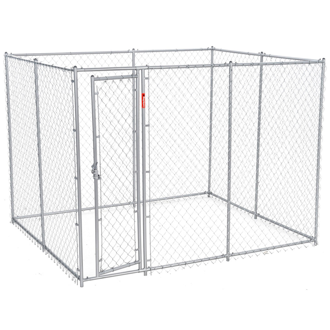 Lucky Dog Adjustable 10' x 5' x 6' Heavy Duty Chain Link Dog Kennel Enclosure