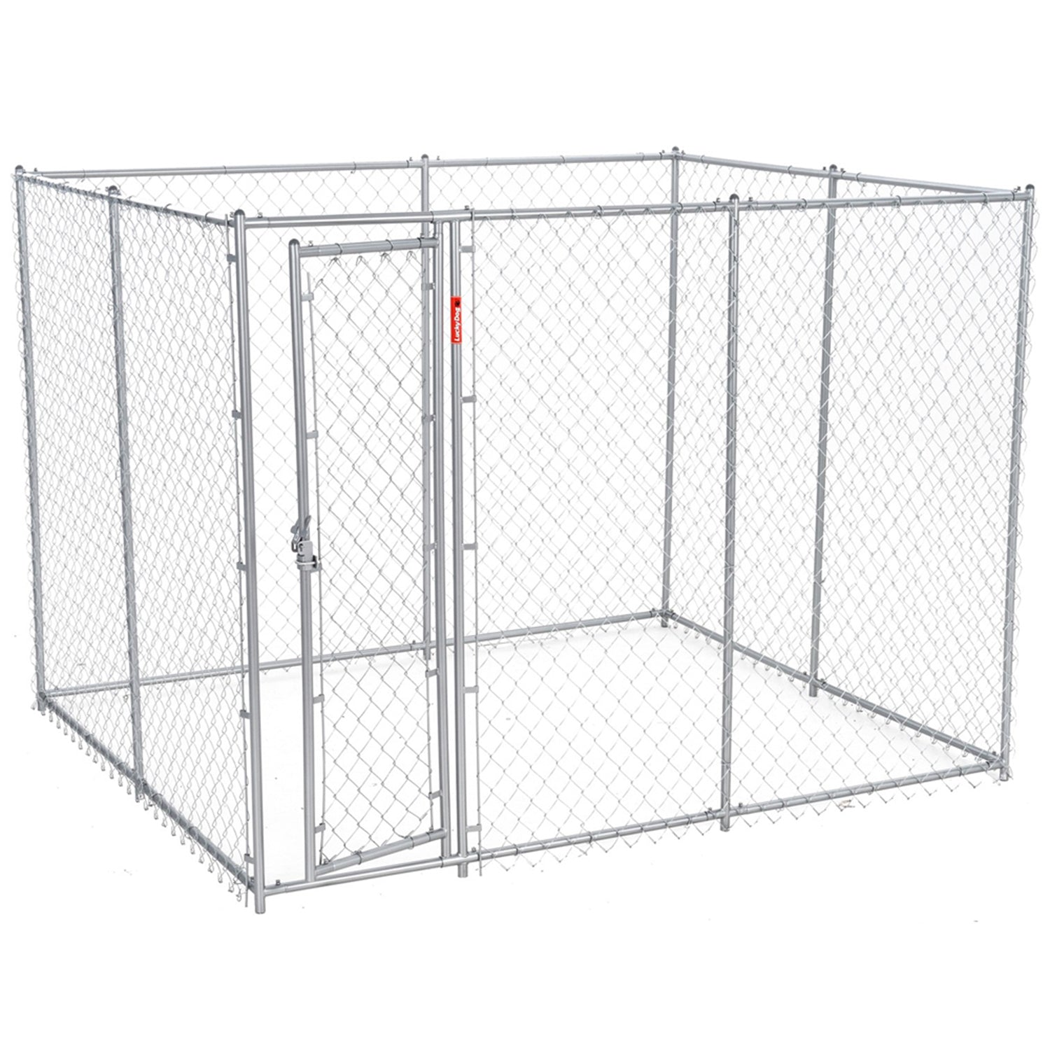 Lucky Dog 10 x 5 x 6 Heavy Duty Chain Link Dog Kennel Enclosure (Open Box) - VMInnovations