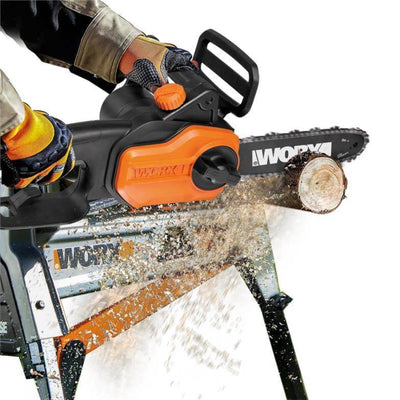 WORX WG309 8.0 Amp Electric Pole Saw, 10-Inch- Chainsaw and Pole Saw All in One