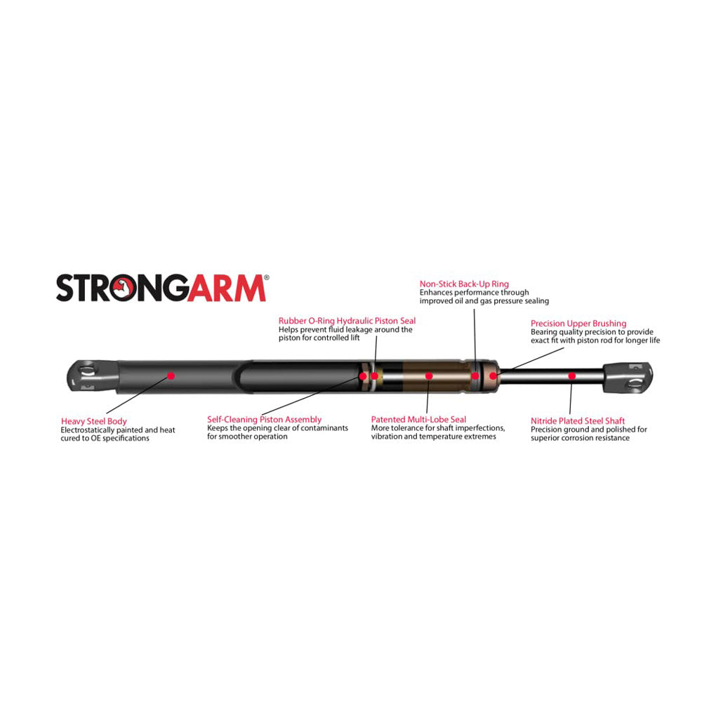 StrongArm 6550 Liftgate Gas Charged Steel Lift Support for 4Runner 2010-2020 - VMInnovations