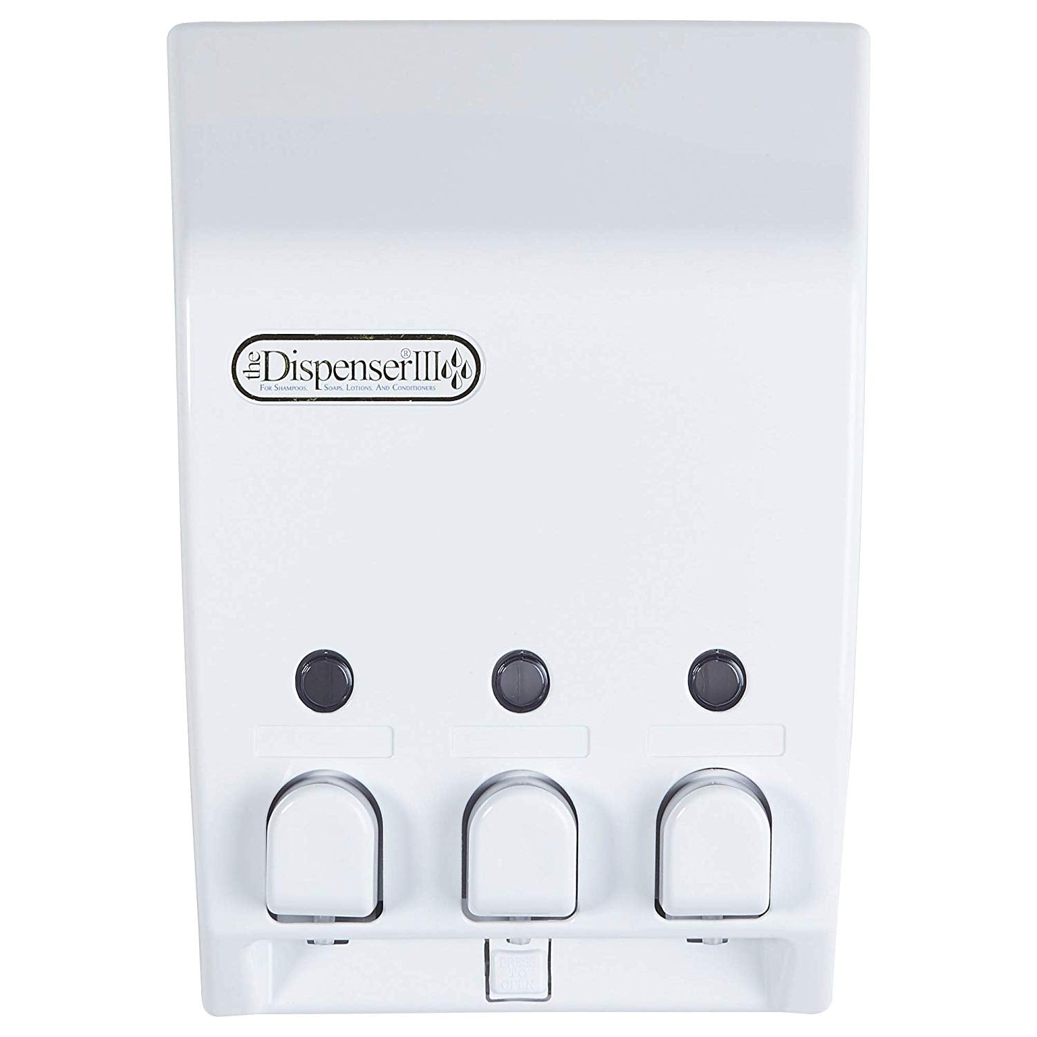 Better Living Products 71355 Classic 3 Chamber Shower Organizer Dispenser, White
