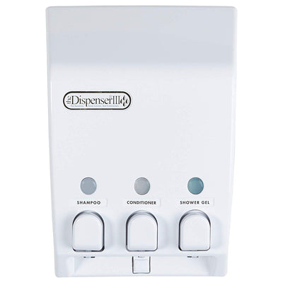 Better Living Products 71355 Classic 3 Chamber Shower Organizer Dispenser, White