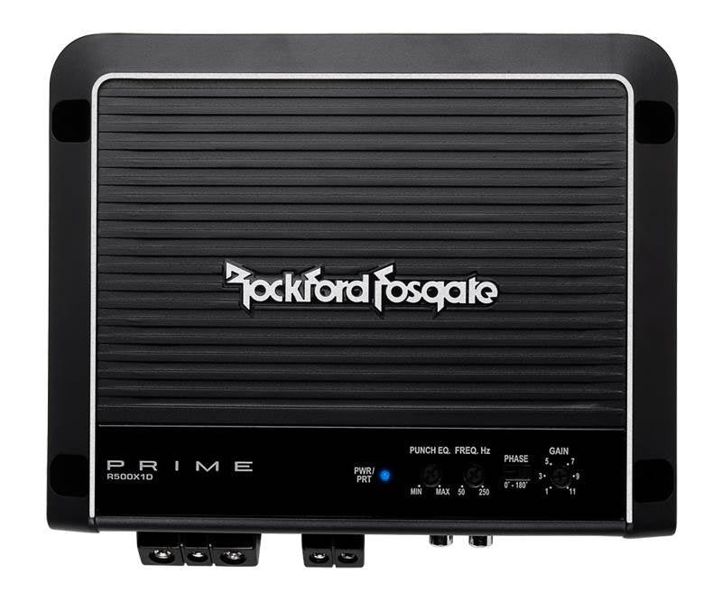 Rockford Fosgate Prime 500W RMS Mono Car Audio Stereo Class D Amplifier & Kit
