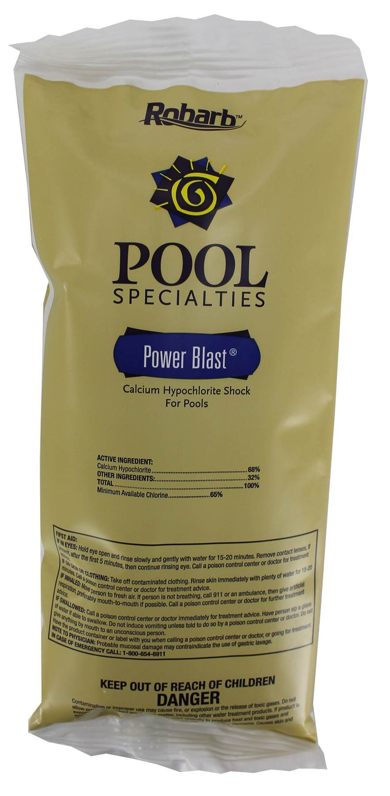 Power Blast Swimming Pool Spa Hot Tub Calcium Chlorine Shock Pound Bag (24 Pack)