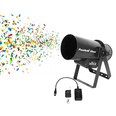 CHAUVET DJ Funfetti Shot Professional Special Event Confetti Launcher and Remote - VMInnovations