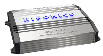 Hifonics BRX1116.1D Brutus MONO 1100 Watt Class D Car Amplifier Amp + Wiring
