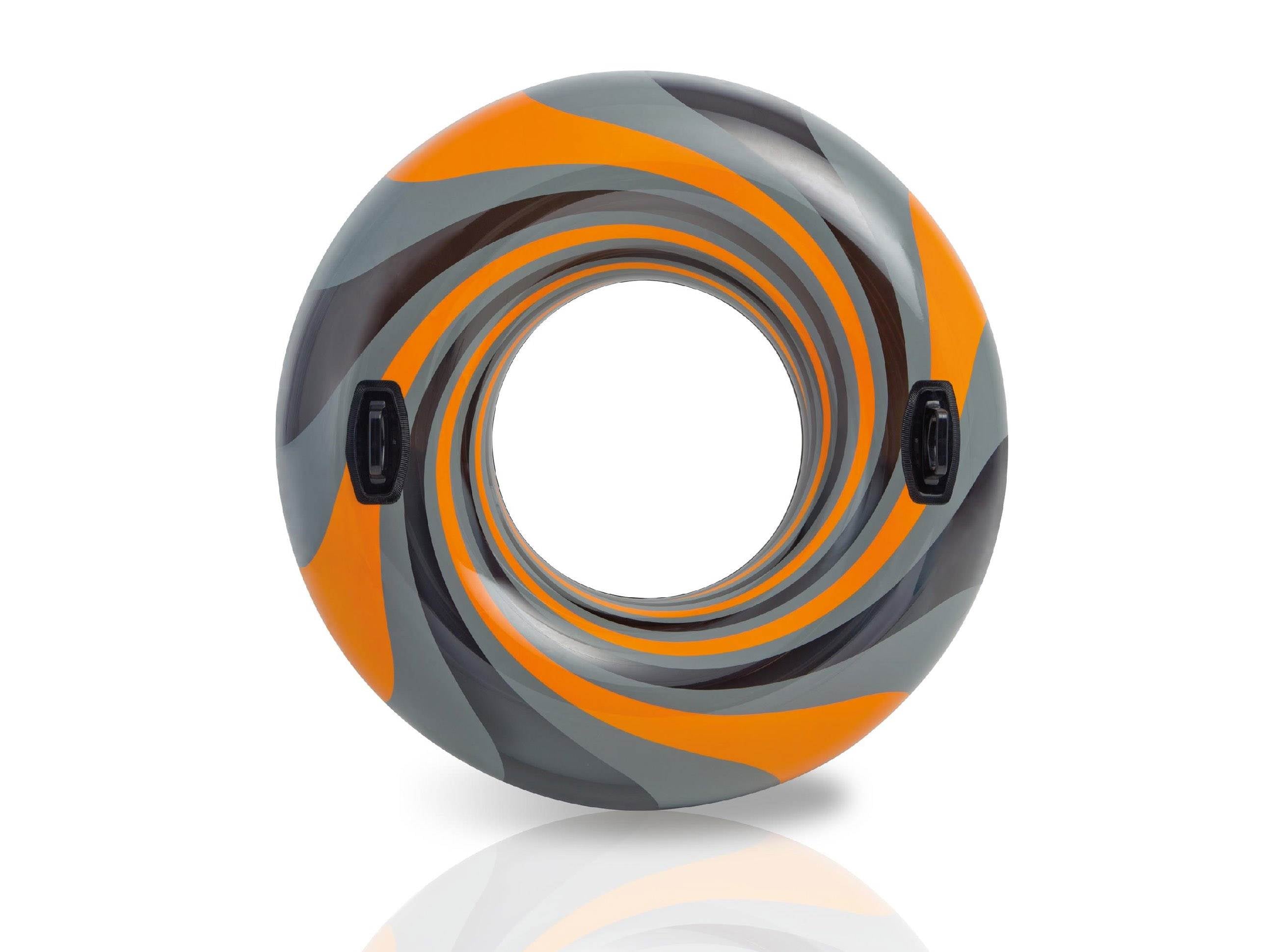 Intex Vortex Inflatable 48" Pool Tube Raft | Orange and Black (Open Box)