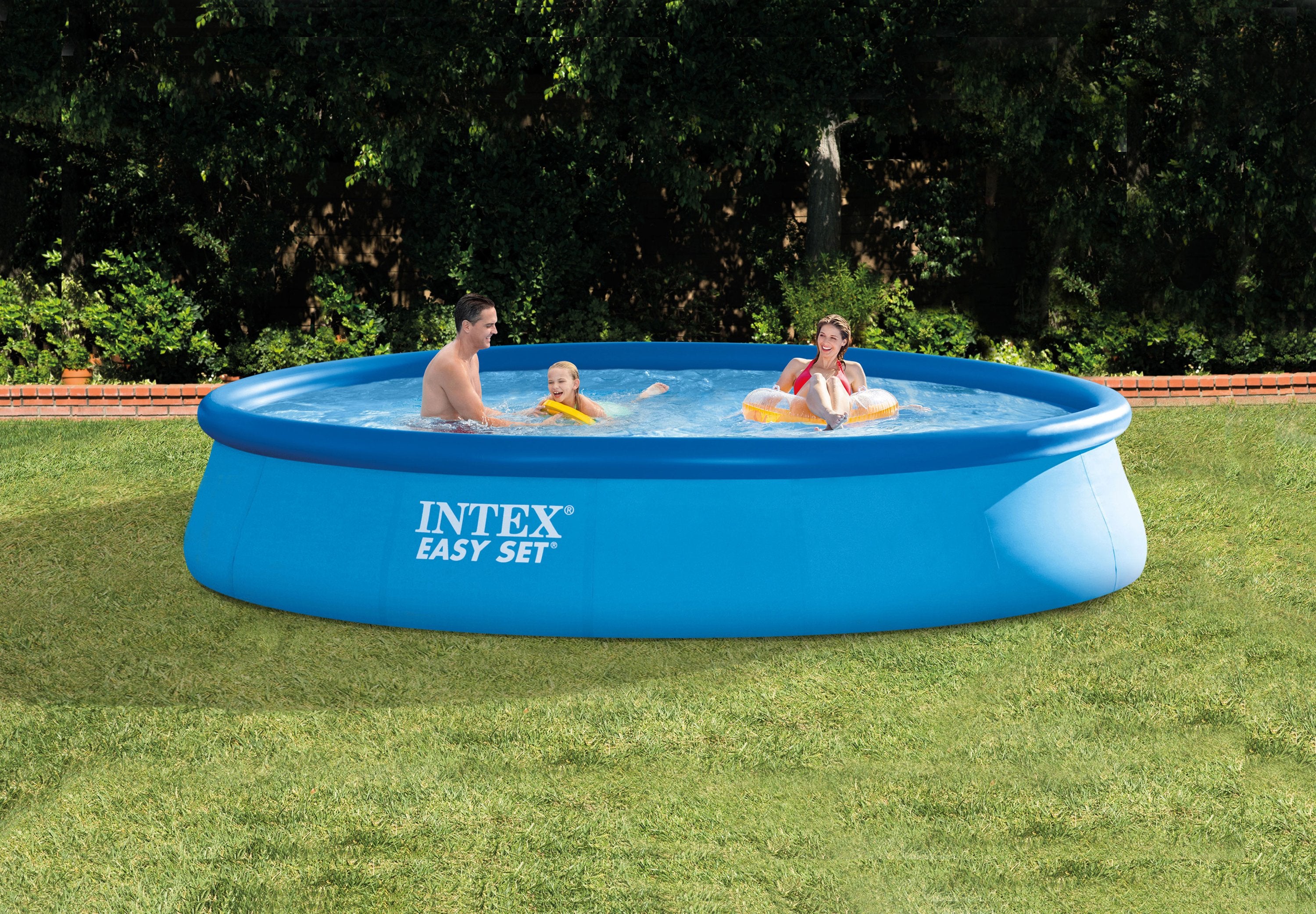 Intex 13'x32"  Swimming Pool Kit & Pump 15' Pool Debris Vinyl Round Cover Tarp