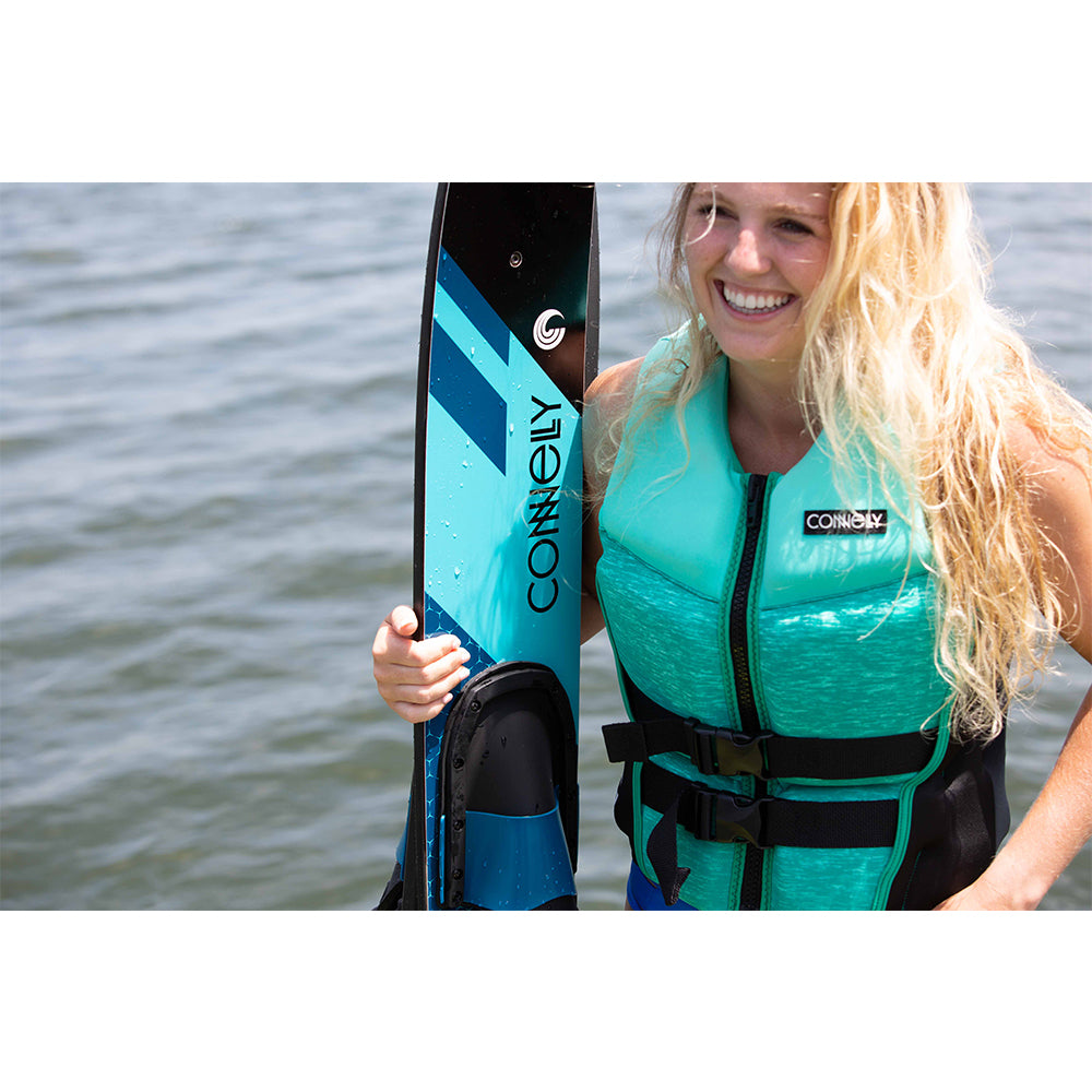 CWB Connelly Quantum Waterskiing Skis with Bindings 68-inch, Blue (Open Box)