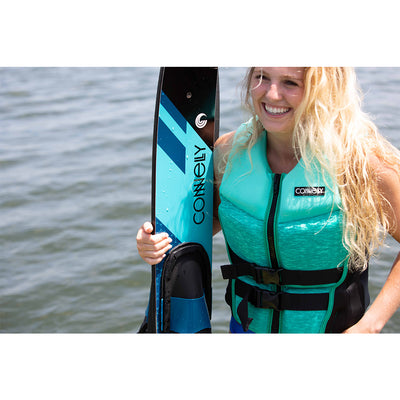 CWB Connelly Quantum Waterskiing Skis with Bindings 68-inch, Blue (Open Box)
