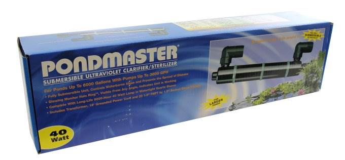 Pondmaster Supreme 40 Watt Submersible Pond Aquarium UV Water Clarifier | 02940