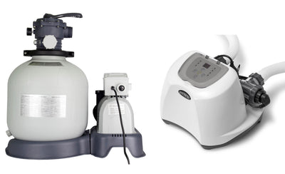Intex Krystal Clear 3000 GPH Sand Filter Pool Pump w/ 15000 Gal Saltwater System