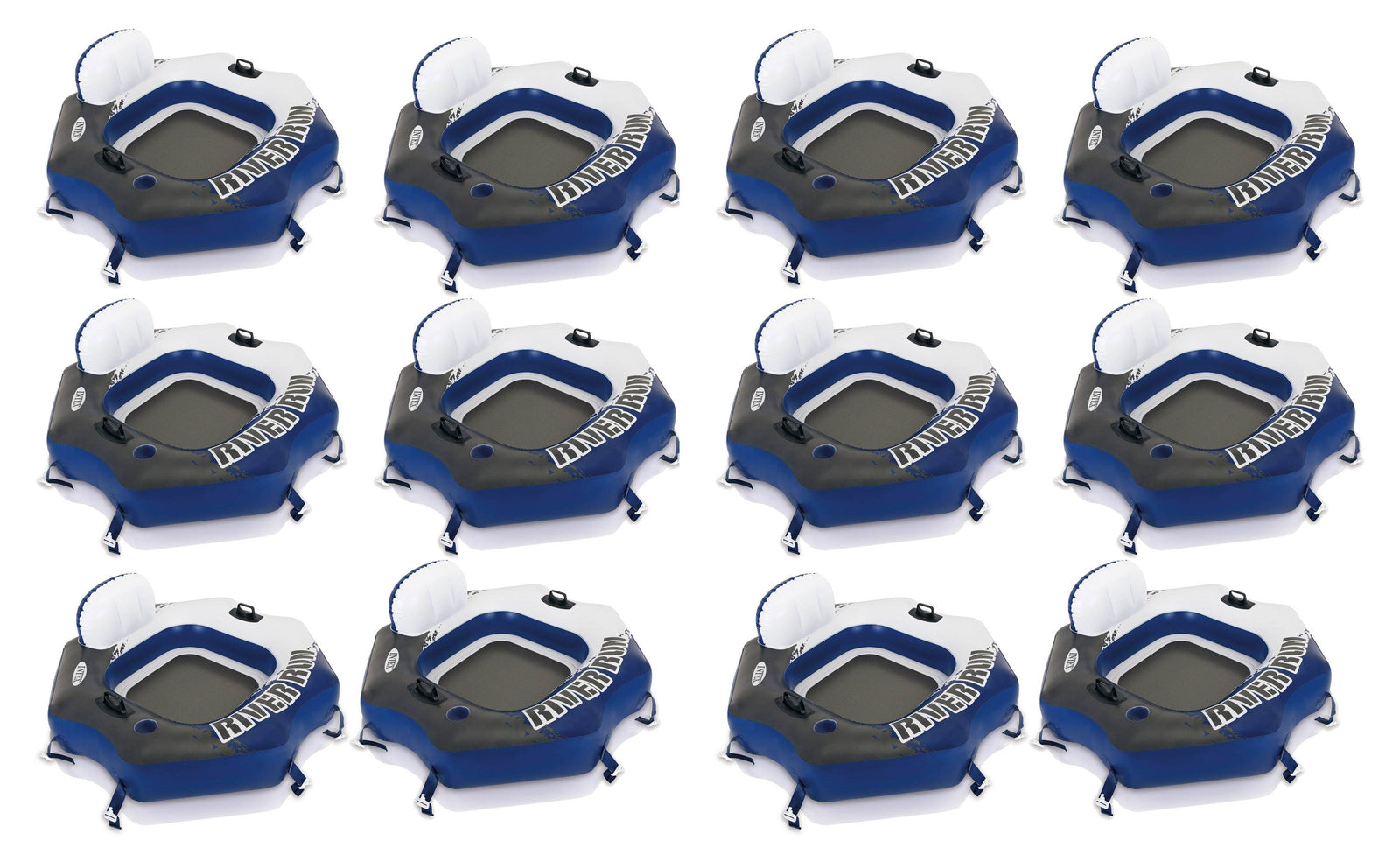Intex River Run Connect Lounge Inflatable Floating Water Tube 58854EP (12 Pack) - VMInnovations