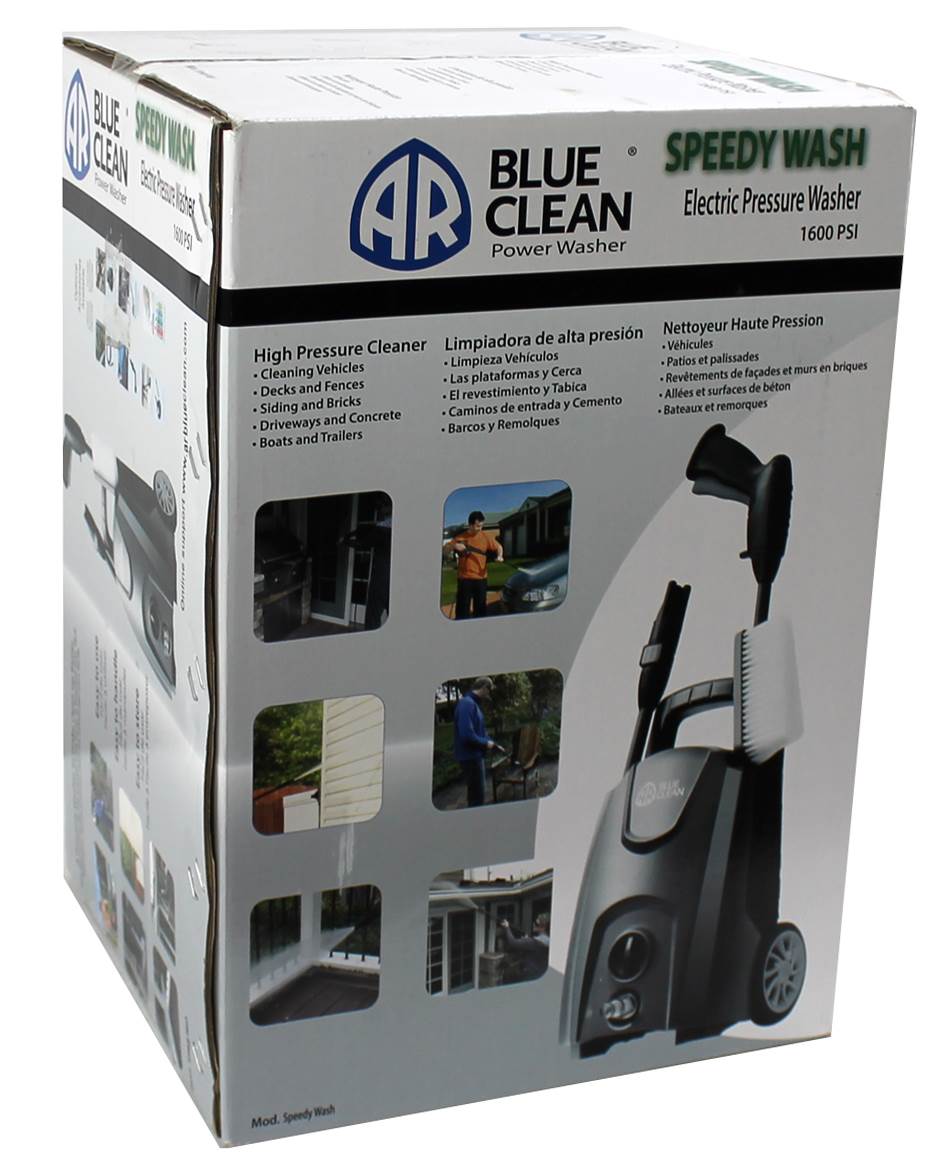 AR Blue Clean Speedy Wash 1600 PSI 1.45 GPM Pressure Power Washer - Used