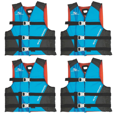 (4) COLEMAN Stearns Youth Life Jacket Flotation Vests - 50-90 lbs