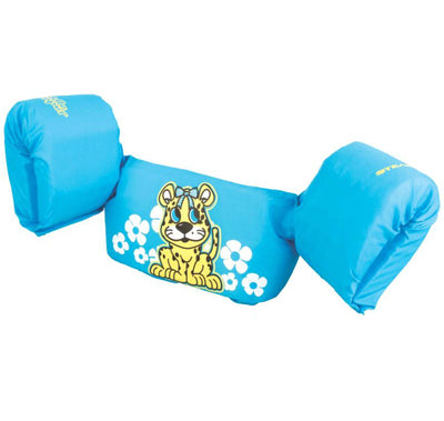 (4) COLEMAN Stearns Kids Puddle Jumper Swimming Life Jacket Vests | Blue Cheetah