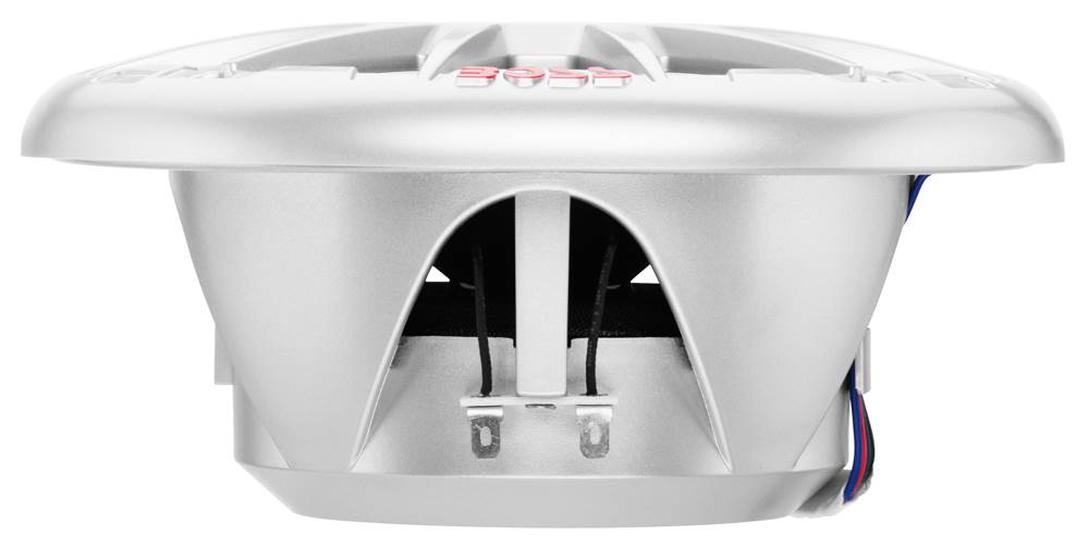 BOSS Audio MRGB65 6.5" 200W Boat Marine RGB LED Light Speakers Silver (1 Pair)