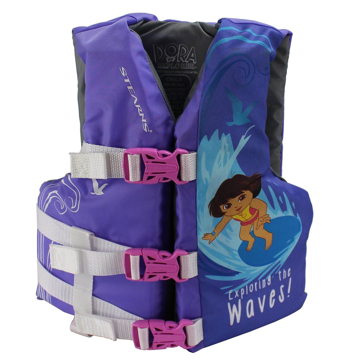 (2) COLEMAN Stearns Child's Dora the Explorer Life Jackets w/ Adjustable Straps
