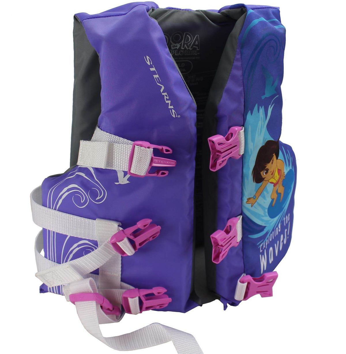 (2) COLEMAN Stearns Child's Dora the Explorer Life Jackets w/ Adjustable Straps