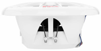 4) BOSS Audio MRGB65 6.5" 400W Boat Marine RGB LED Light Speakers White 2 Pairs
