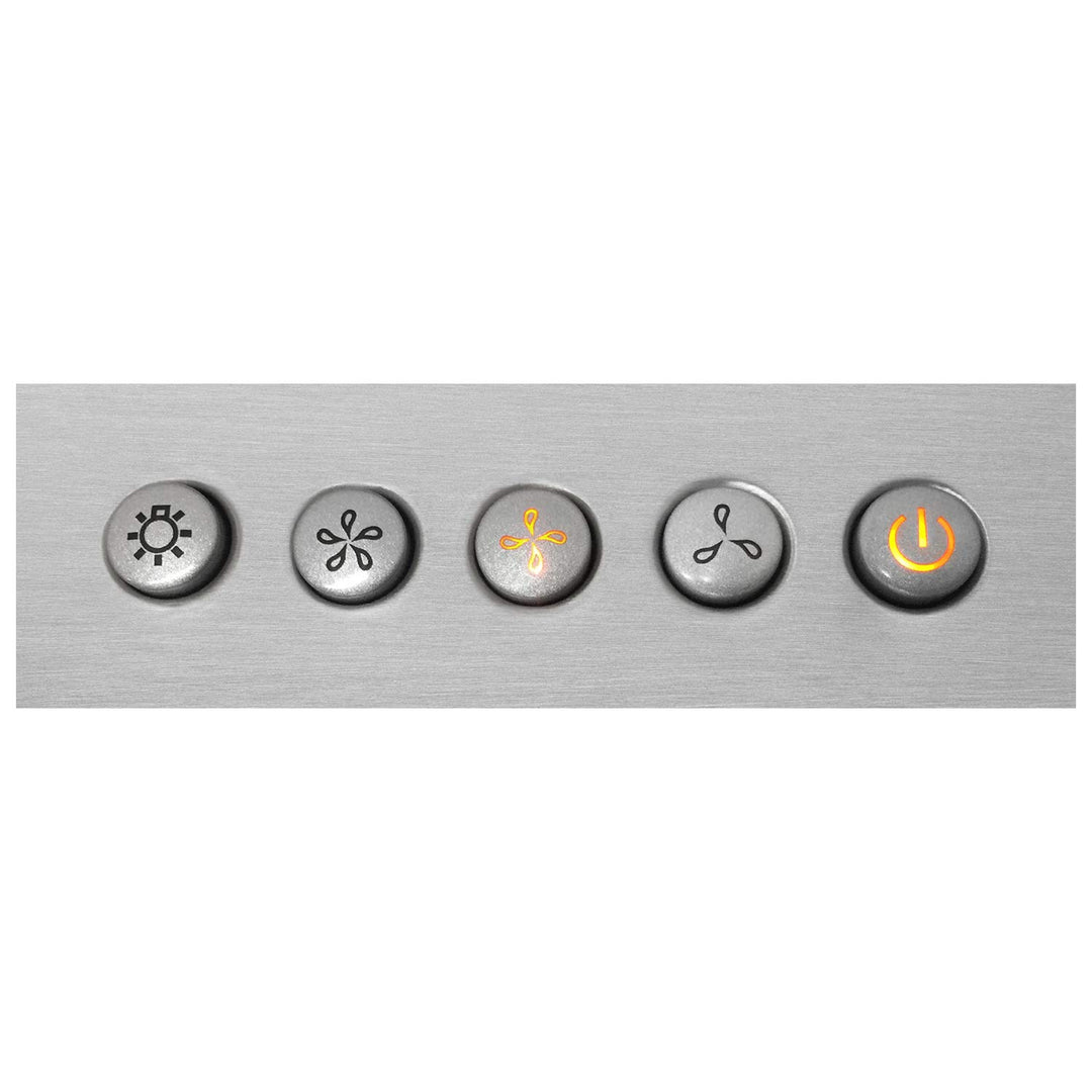 Cosmo 36 In Wall Mount Range Hood with Push Control, Stainless Steel (Open Box)
