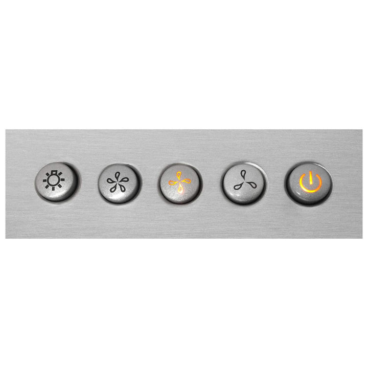 Cosmo 36 In Wall Mount Range Hood with Push Control, Stainless Steel (Open Box)
