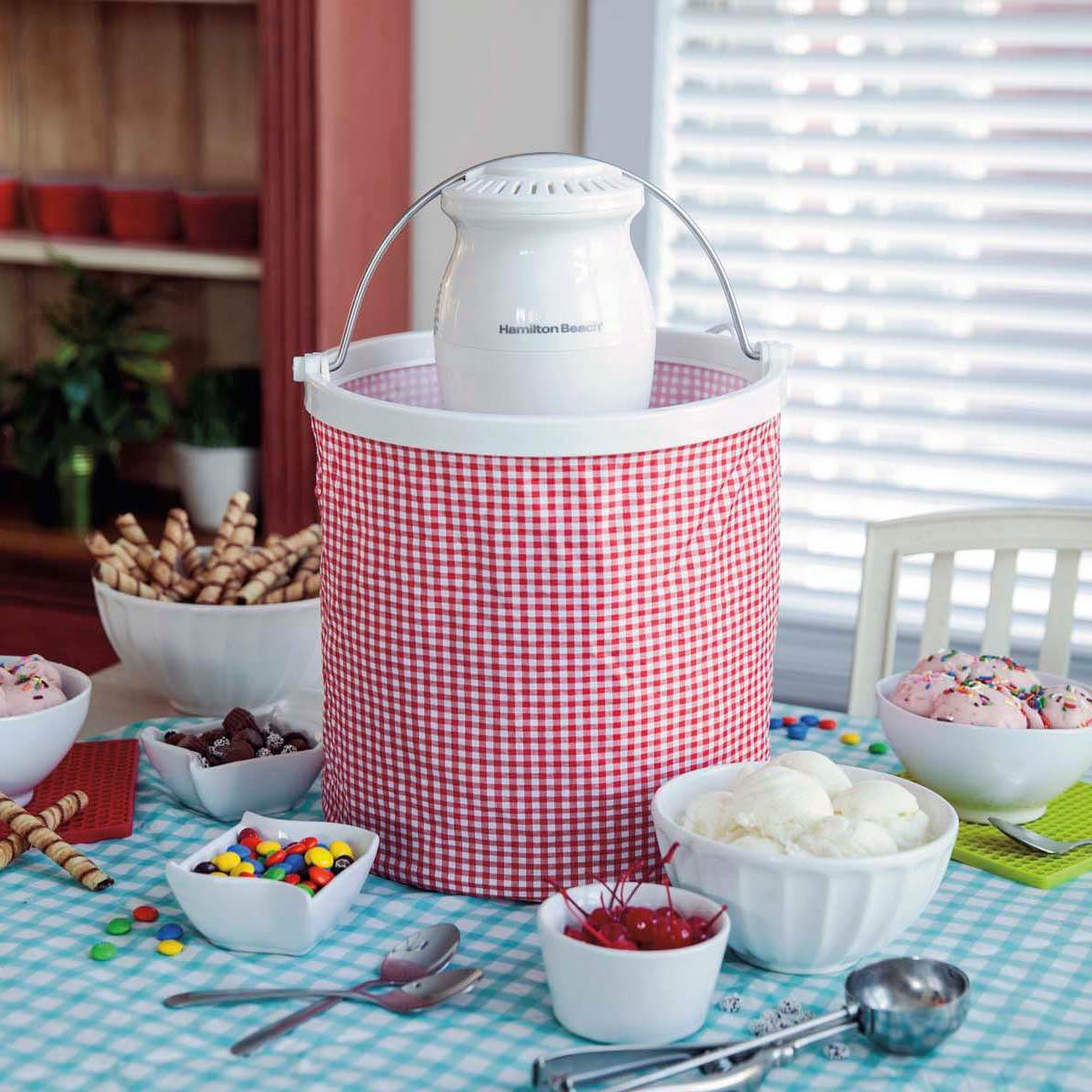 Hamilton Beach 68990 4 Quart Sherbet, Gelato, & Ice Cream Maker (Open Box)