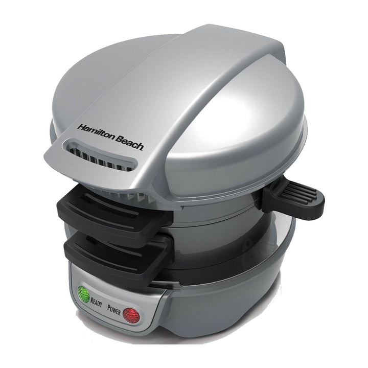 Hamilton Beach Breakfast Sandwich Maker Kitchen Counter Top Press (Open Box)