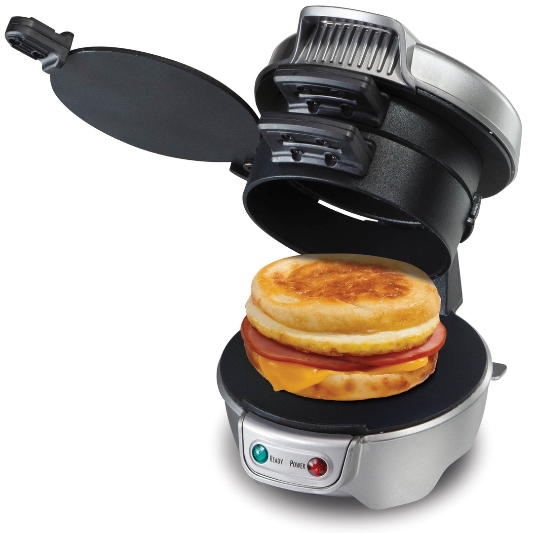 Hamilton Beach Breakfast Sandwich Maker Kitchen Counter Top Press (Open Box)