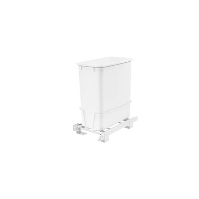 Rev-A-Shelf RV-814PB 20 Qt Pull-Out Waste Container Trash Can, White (Open Box)
