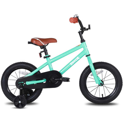 JOYSTAR Totem Series 16 In Kids Bike w/ Training Wheels & Kickstand, Mint Green
