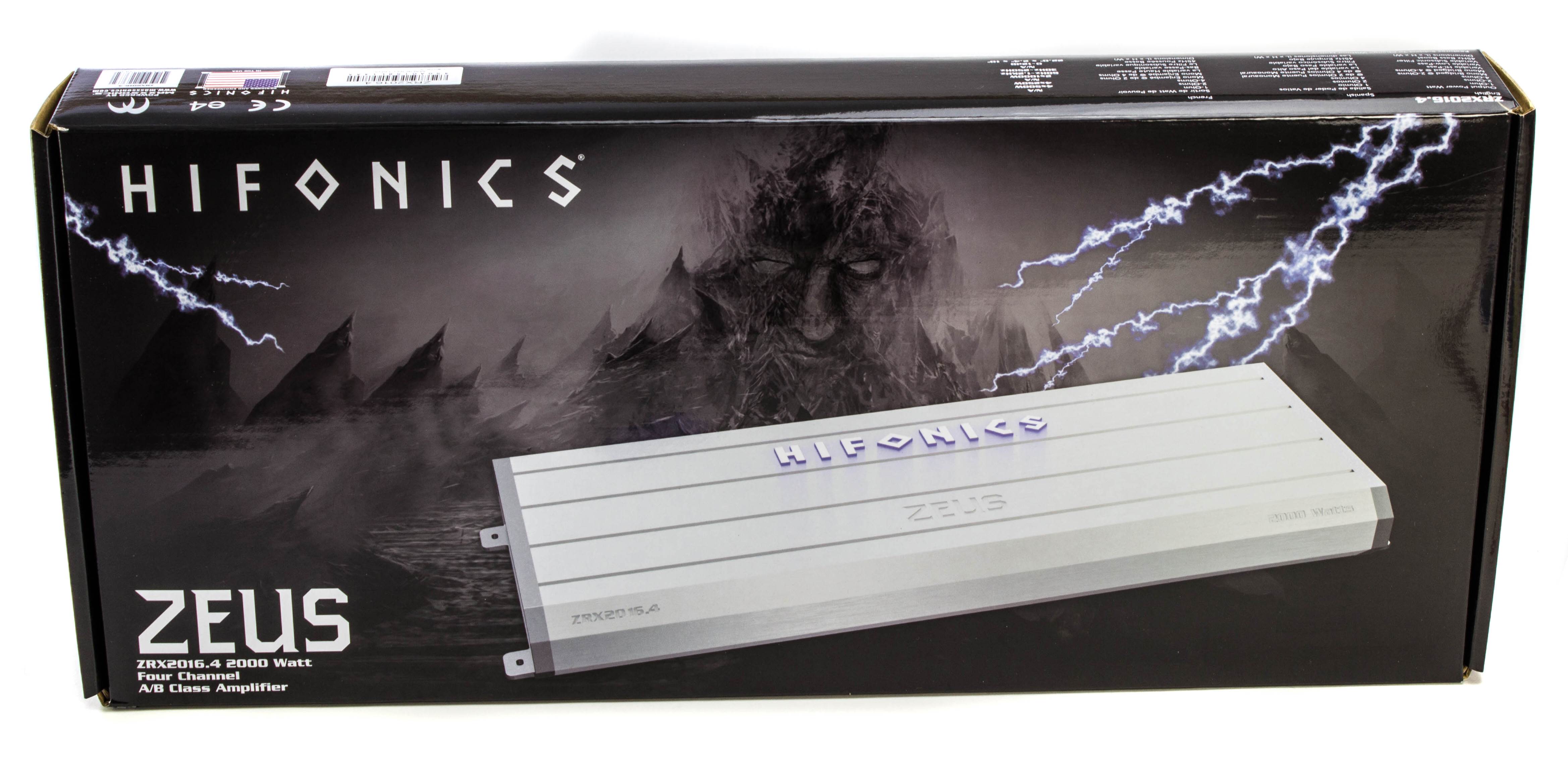 Hifonics Zeus ZRX2016.4 2000 Watt RMS 4 Channel Amp Car Stereo Amp (Open Box)
